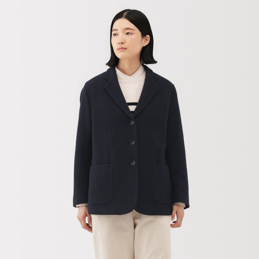 #WK39 +CAN Reclaimed Wool Blend Tweed Jacket BD11W25A MUJI