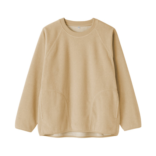 Recyclable Fleece Pullover Light Yellow MUJI