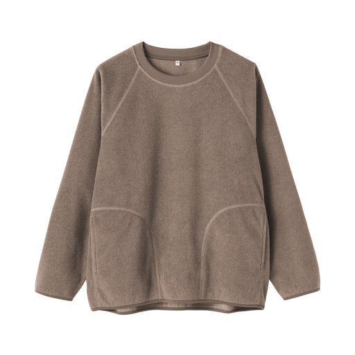 Recyclable Fleece Pullover Mocha Brown MUJI