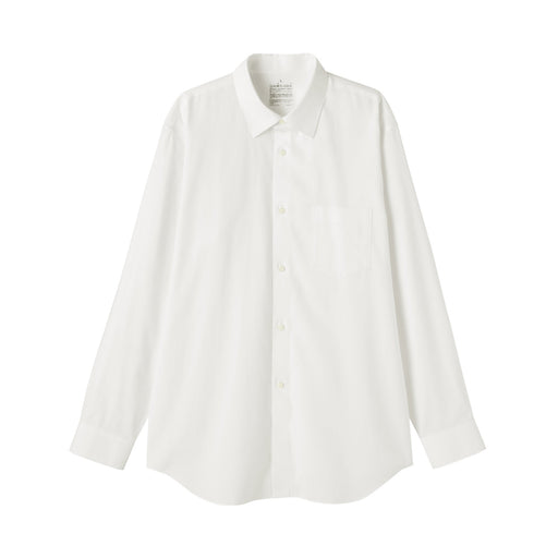Cotton Semi-Spread Collar Shirt White MUJI