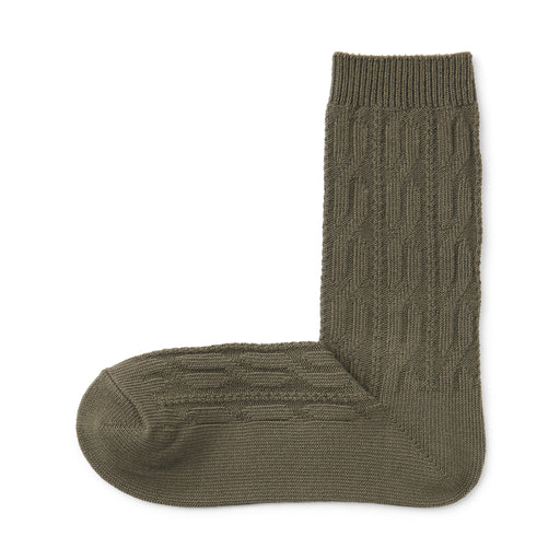 Loose Top Socks Olive Green 23-25cm (US W7-9 M5-7.5) MUJI