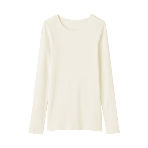 Labo Cotton Cashmere Ribbed T-Shirt Off White MUJI