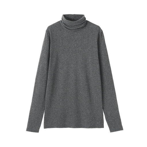 Labo Cotton Cashmere Turtleneck T-Shirt Medium Gray MUJI