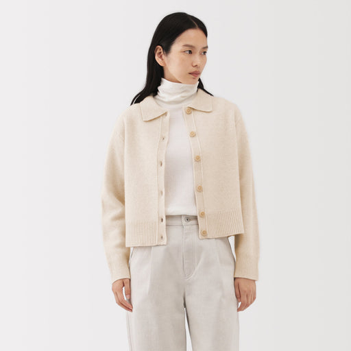 Labo Yak Wool Collared Cardigan MUJI