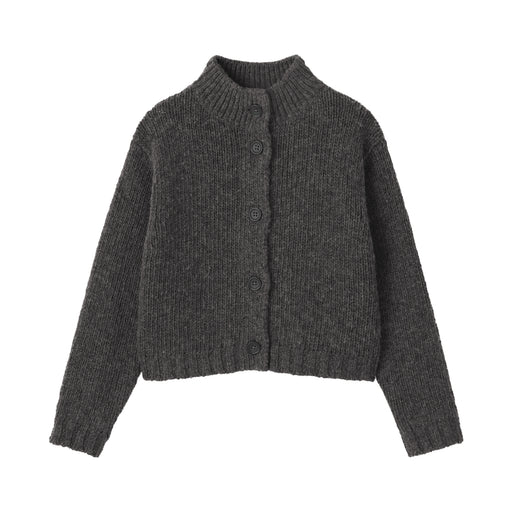 Labo Merino Wool Low-Gauge Cardigan Charcoal Gray MUJI