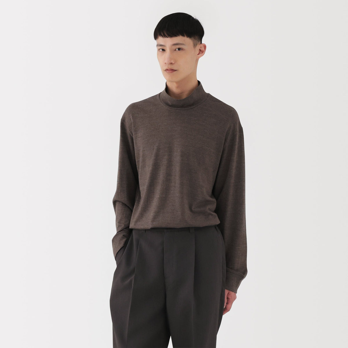 Labo Loopwheel High Neck T-Shirt | Men's Fashion | MUJI USA