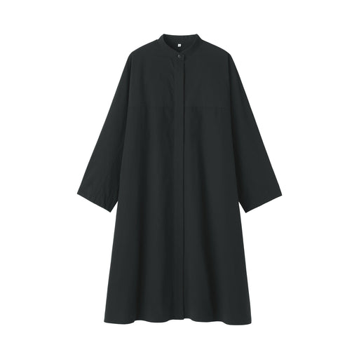 Labo Cotton Wool Shirt Dress Black MUJI
