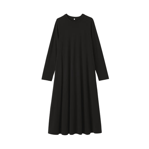 Labo Cotton Yak Jersey Dress Black MUJI