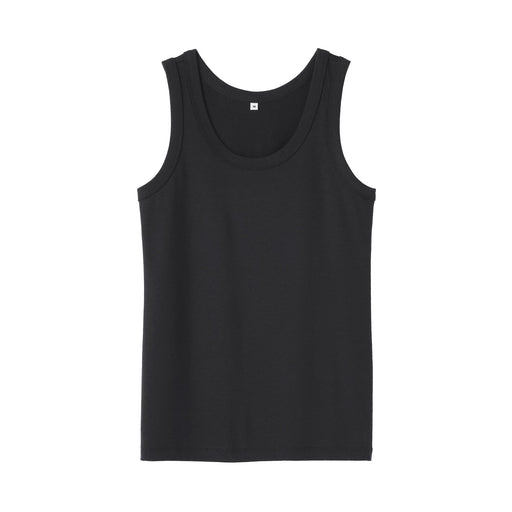 Labo Linen Blend Tank Top Black MUJI