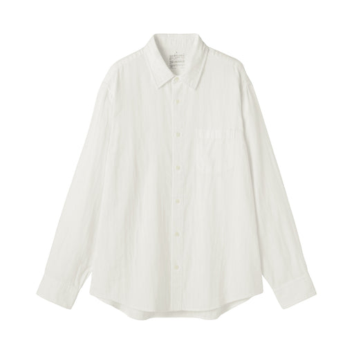 Kapok Blend Double Gauze Shirt White MUJI