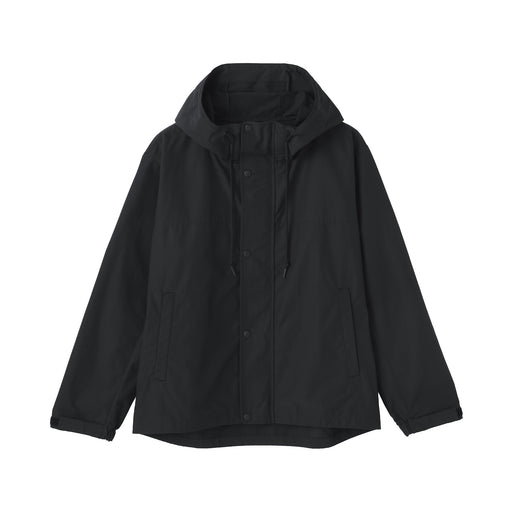 Water Repellent Hooded Jacket Black MUJI
