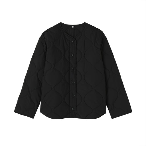 Padded Quilted Jacket Black MUJI