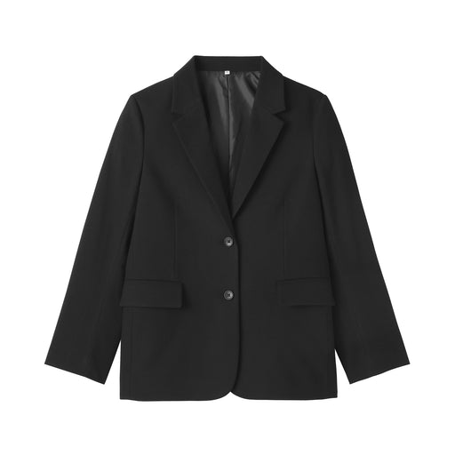 Brushed Tailored Jacket Black MUJI