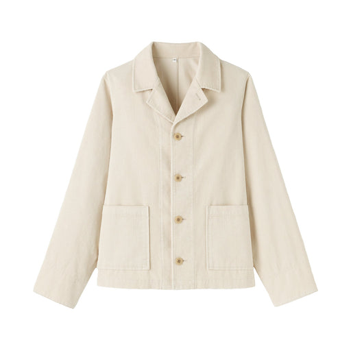 Kapok Blend Corduroy Jacket Ivory MUJI