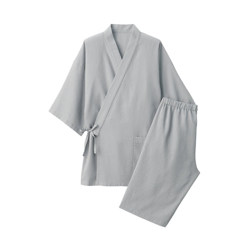 Lyocell Blend Waffle Jinbei Light Gray MUJI