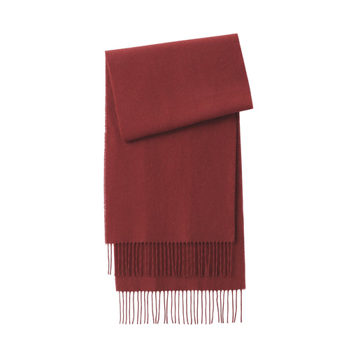 Fluffy Wool Scarf Red MUJI