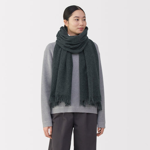 Fluffy Wool Blanket Stole MUJI