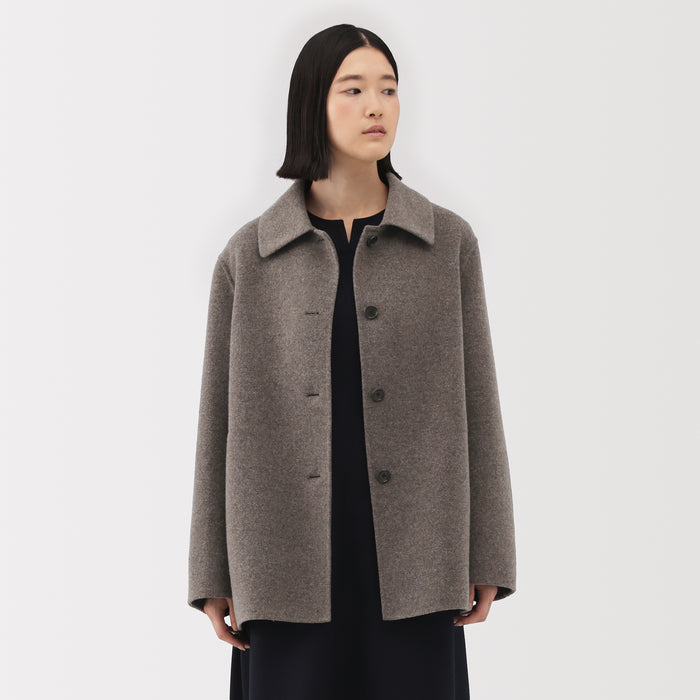Wool Blend Short Coat | Women's Fall Outerwear | MUJI USA