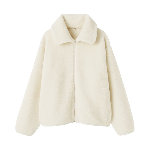 Boa Fleece Collar Jacket Ivory MUJI