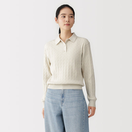 #26SS [import] Cotton Blend Polo Sweater MUJI