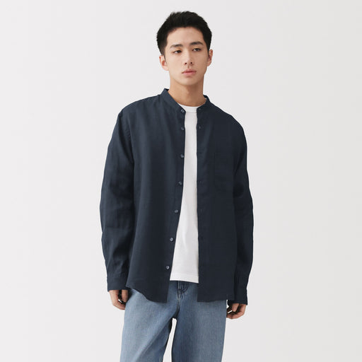 Linen Stand Collar Shirt MUJI