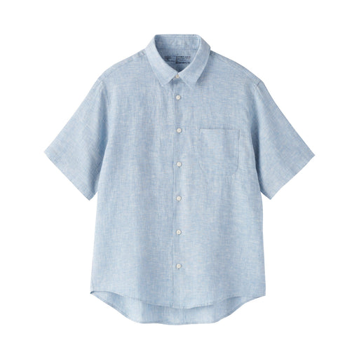#WK11 [import] Linen Shirt AC1ZX26S Light Blue MUJI