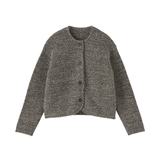 Labo Cotton Blend Loop Yarn Jacket Dark Gray MUJI