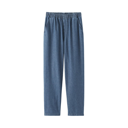 Washed Denim Easy Pants Blue MUJI