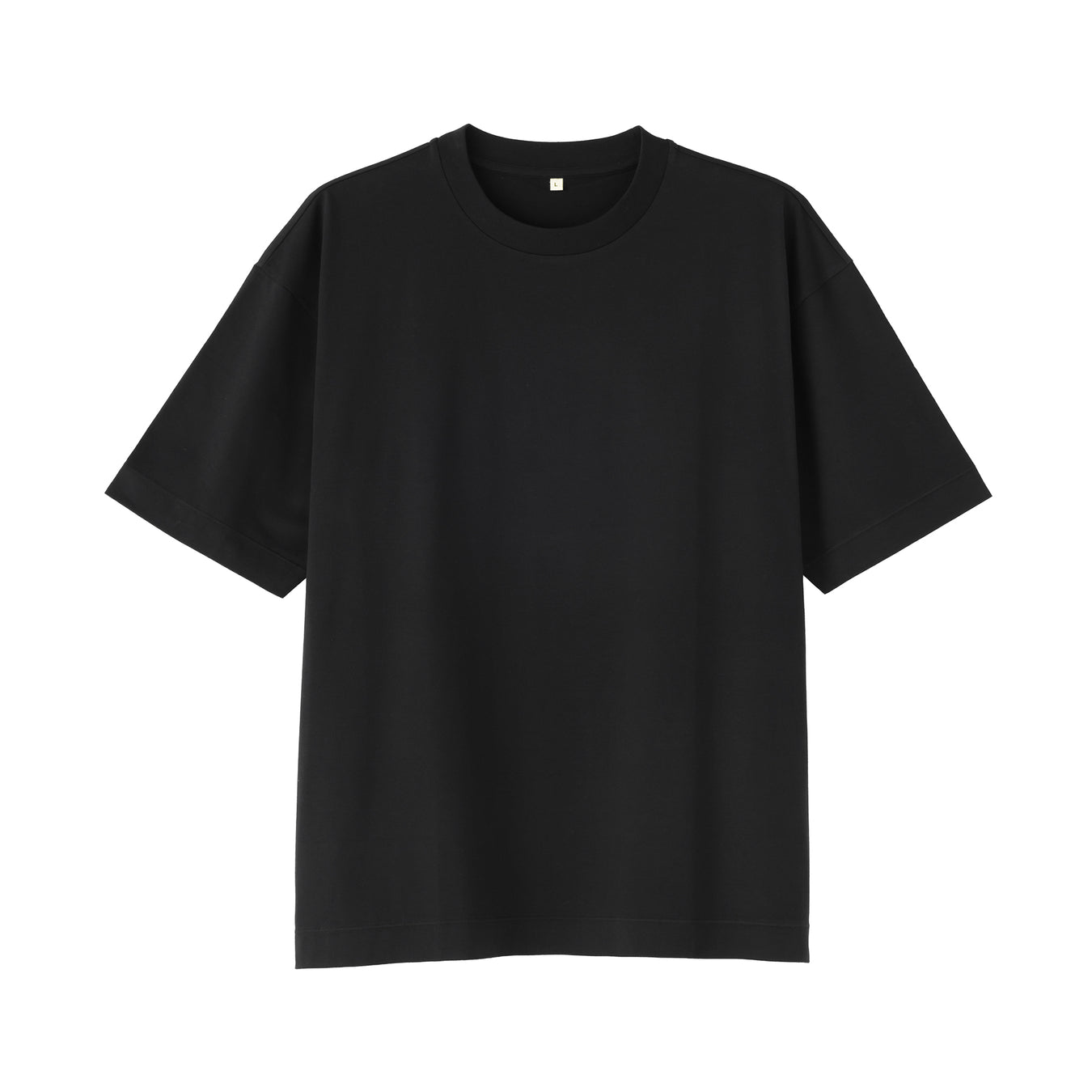 Labo Loopwheel Cotton Knit T-Shirt Black MUJI