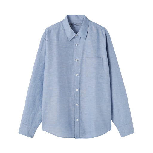 Hemp Cotton Shirt Saxe Blue MUJI