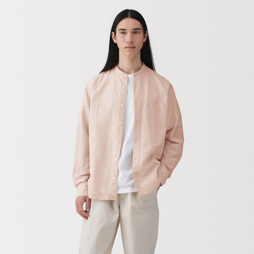 Hemp Cotton Stand Collar Shirt MUJI