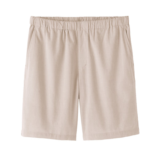 Madras Cotton Easy Shorts Beige Check MUJI