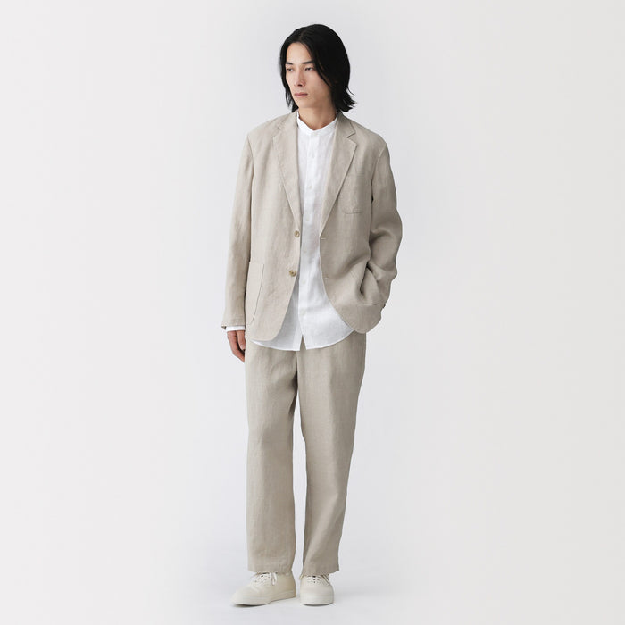 Linen Tapered Pants | Men's Summer Work Outfits | MUJI USA Linen Tapered Pants | Men's Summer Work Outfits | MUJI USA