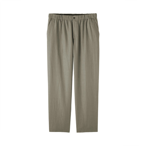 Hemp Cotton Twill Straight Pants Smoky Green MUJI