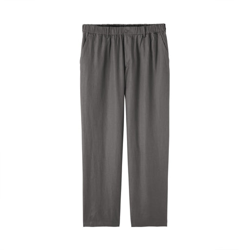 Hemp Cotton Twill Straight Pants Charcoal Gray MUJI