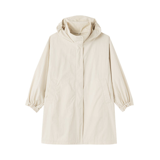 Water Repellent Hooded Long Coat Ivory MUJI