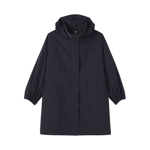 #26SS Water Repellent Hooded Long Coat Dark Navy MUJI