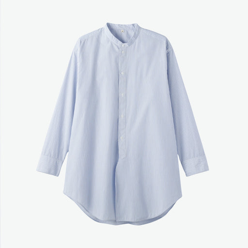 Labo Poplin Relaxed Fit Tunic Light Blue Stripe MUJI