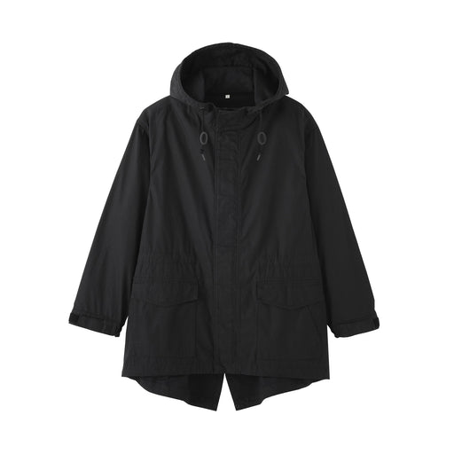 Labo Cotton Canvas Hooded Blouson Black MUJI