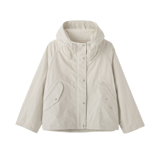 Labo Cotton Canvas Hooded Blouson Sand Beige MUJI
