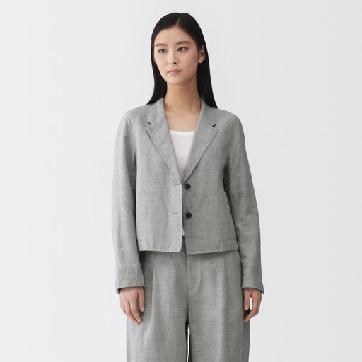 Labo Linen Cotton Herringbone Jacket MUJI