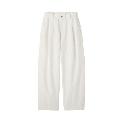 Labo Cotton Canvas Barrel Pants Off White MUJI