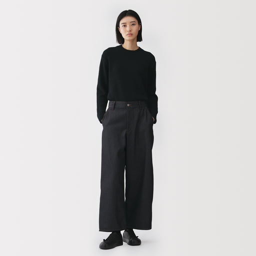 Labo Polyester Denim Barrel Pants MUJI