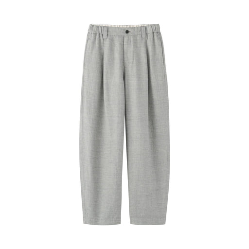 Labo Linen Cotton Herringbone Pants Gray MUJI