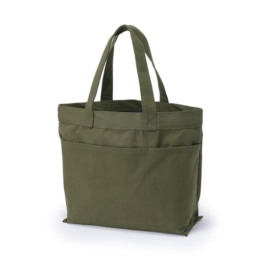 #WK51 Canvas Wide Tote Bag EGB20A6S (missing model imgs) Khaki Green MUJI