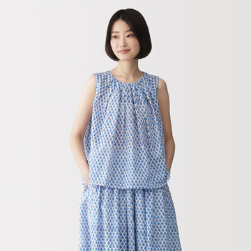 Block Print Sleeveless Blouse MUJI