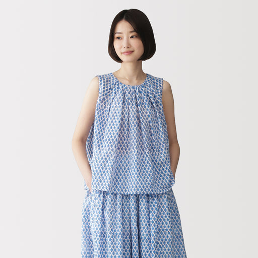 Block Print Sleeveless Blouse MUJI