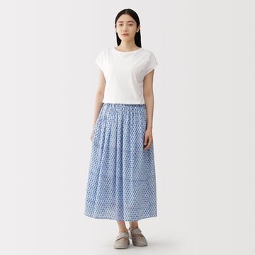 Block Print Gathered Skirt MUJI