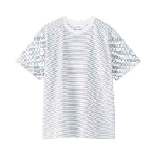 Jersey Crewneck T-Shirt White Stripe MUJI