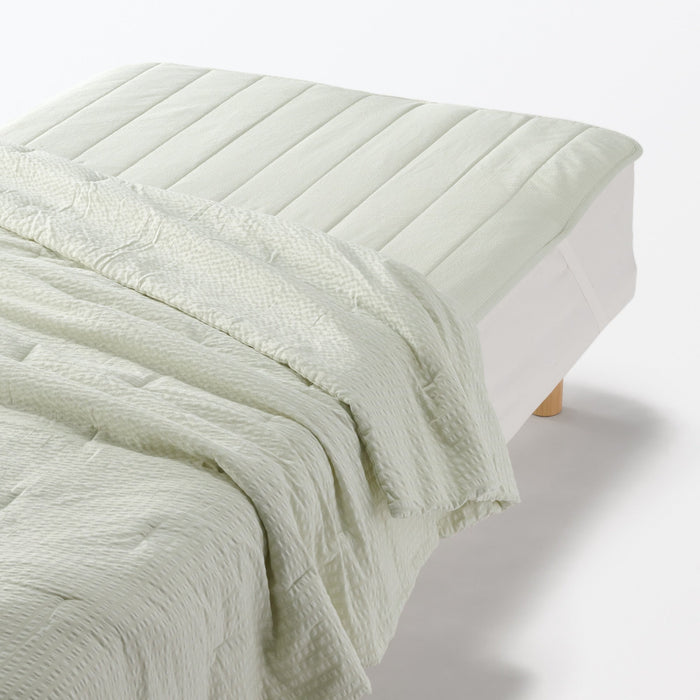 Mujo Ys Cotton Seersucker Thin Duvet Double | Summer Bedding | MUJI USA